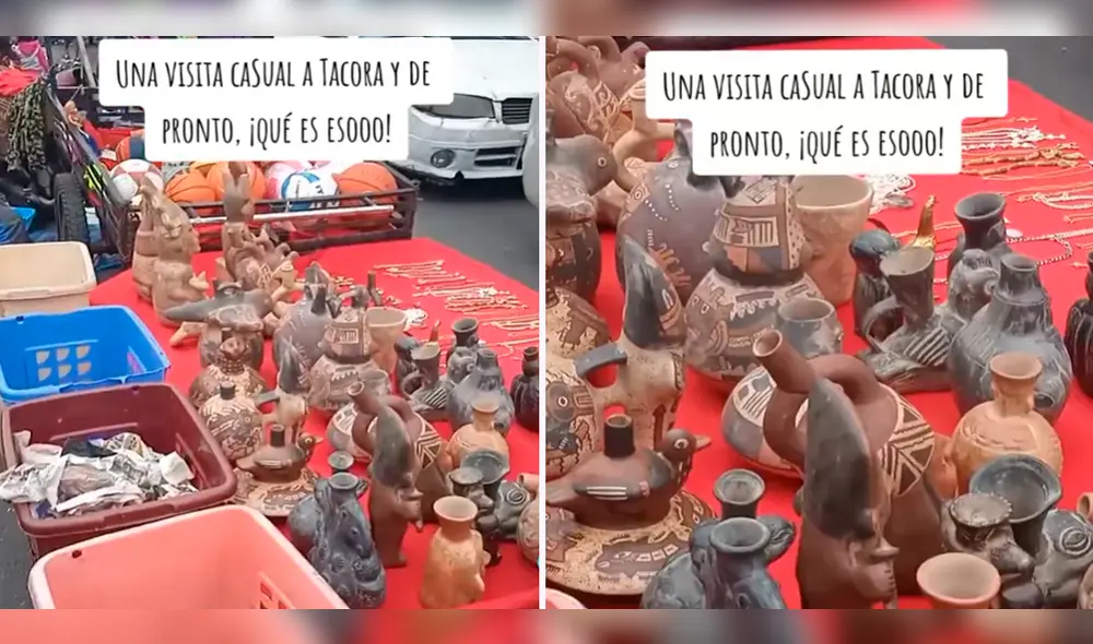 Muchos usuarios se quedaron atónitos al ver los huacos y se preguntaron si eran originales o falsos. Foto: composición de LR/@Maryori_brii_moons/TikTok Muchos usuarios se quedaron atónitos al ver los huacos y se preguntaron si eran originales o falsos. Foto: composición de LR/@Maryori_brii_moons/TikTok