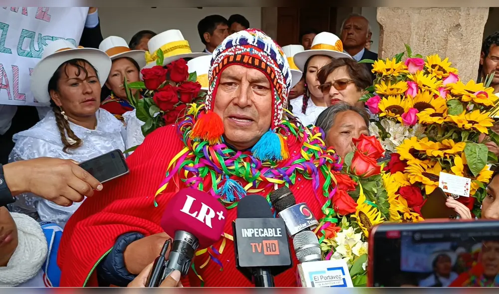 Declaraciones de Luis Pantoja tras su llegada a Cusco. Foto: Rocío Cárdenas/La República