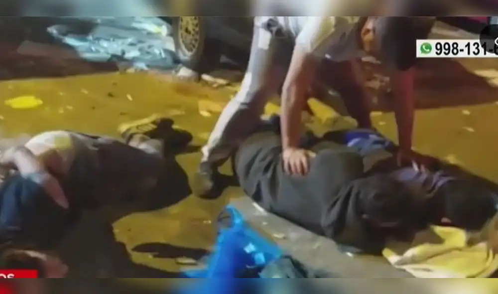 Esta banda delincuencial se dedicaban al robo exclusivamente de empresarios quienes realizaban sus compras en mercados del distrito. Foto: captura LR/América TV