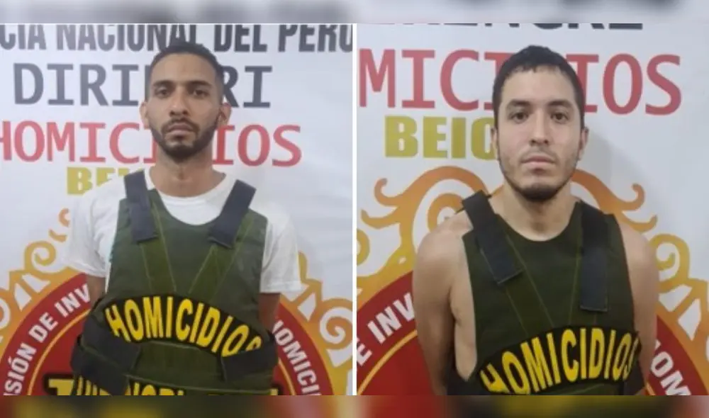 Adorfredo Alberto García Sánchez (28), alias Chacal, y Robert Luis Eduardo Urbina Vielma (23) son integrantes de la banda criminal Cota 95. Foto: La República Adorfredo Alberto García Sánchez (28), alias Chacal, y Robert Luis Eduardo Urbina Vielma (23) son integrantes de la banda criminal Cota 95. Foto: La República