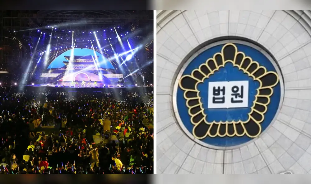 Imagen referencial de un festival k-pop y el logotipo del Tribunal Superior Central de Seúl. Idol fue sentenciado con prisión suspendida por agredir y acosar a un excompañero de agrupación. Foto: composición LR/Naver Imagen referencial de un festival k-pop y el logotipo del Tribunal Superior Central de Seúl. Idol fue sentenciado con prisión suspendida por agredir y acosar a un excompañero de agrupación. Foto: composición LR/Naver