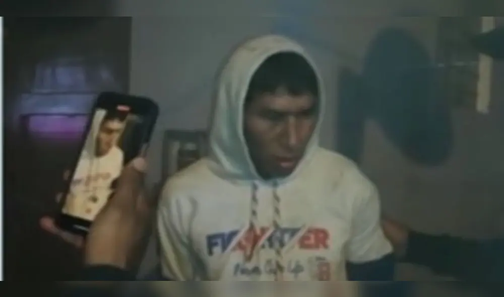 Alias ‘Caradura’ se encuentra detenido en la comisaría de Santoyo. Foto: captura de Panamericana TV