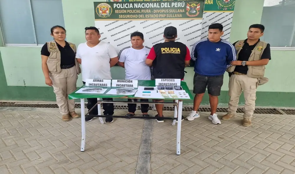 Detienen a delincuentes en Sullana. Foto: PNP