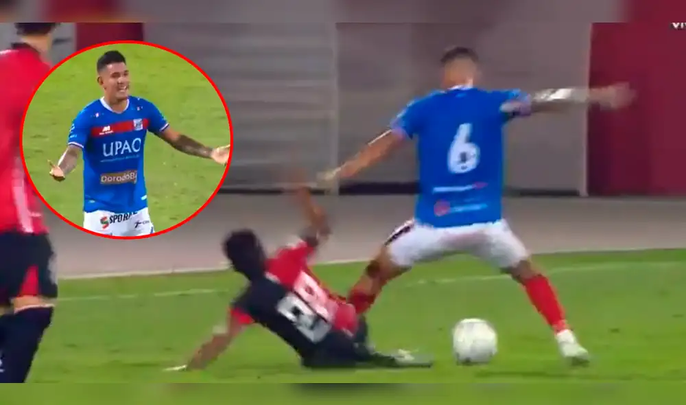 Gustavo Viera se ganó la cartulina roja en la derrota frente a Melgar. Foto: composición LR/captura de GolPerú