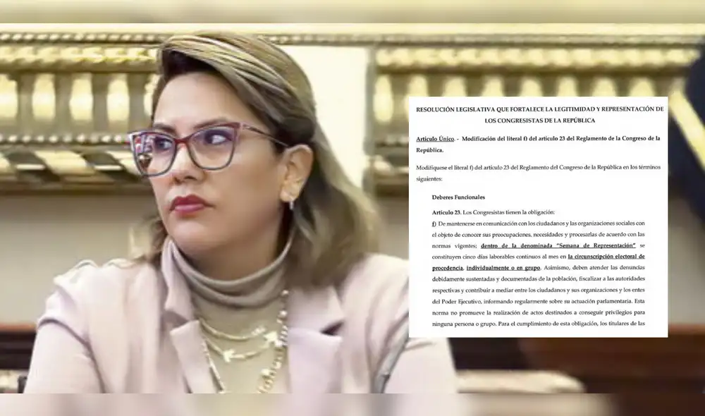 La parlamentaria solicitó licencia al Congreso de la República desde que viajó a Estados Unidos. Foto: composición LR/ Congreso La parlamentaria solicitó licencia al Congreso de la República desde que viajó a Estados Unidos. Foto: composición LR/ Congreso