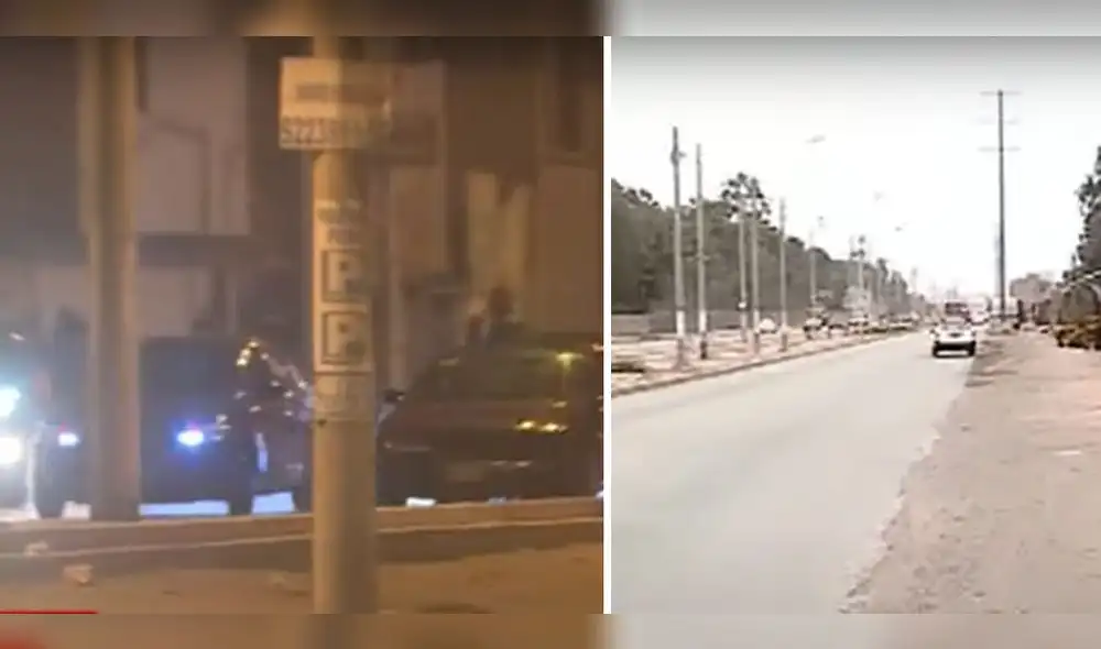 Más de 20 autos participan en piques ilegales en San Juan de Miraflores. Foto: composición capturas de "24 Horas"