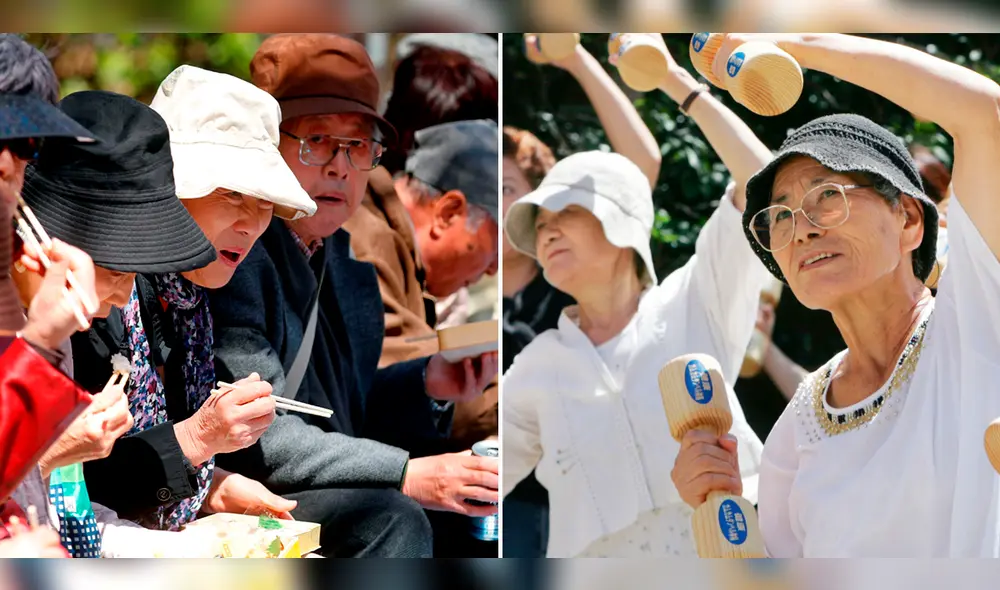 Los asiáticos son los más longevos del mundo. Foto: composición LR/Infobae Los asiáticos son los más longevos del mundo. Foto: composición LR/Infobae