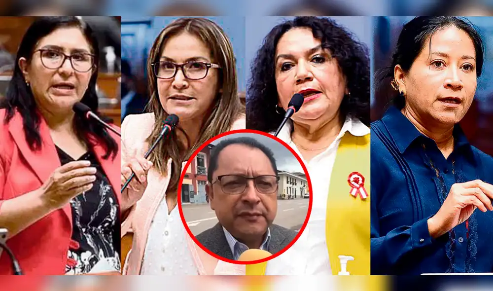 Cuatro sindicadas de 'mochasueldos': la no agrupada Katy Ugarte y las apepistas Magaly Ruiz, María Acuña y Rosío Torres. Foto: composiciónLR Cuatro sindicadas de 'mochasueldos': la no agrupada Katy Ugarte y las apepistas Magaly Ruiz, María Acuña y Rosío Torres. Foto: composiciónLR