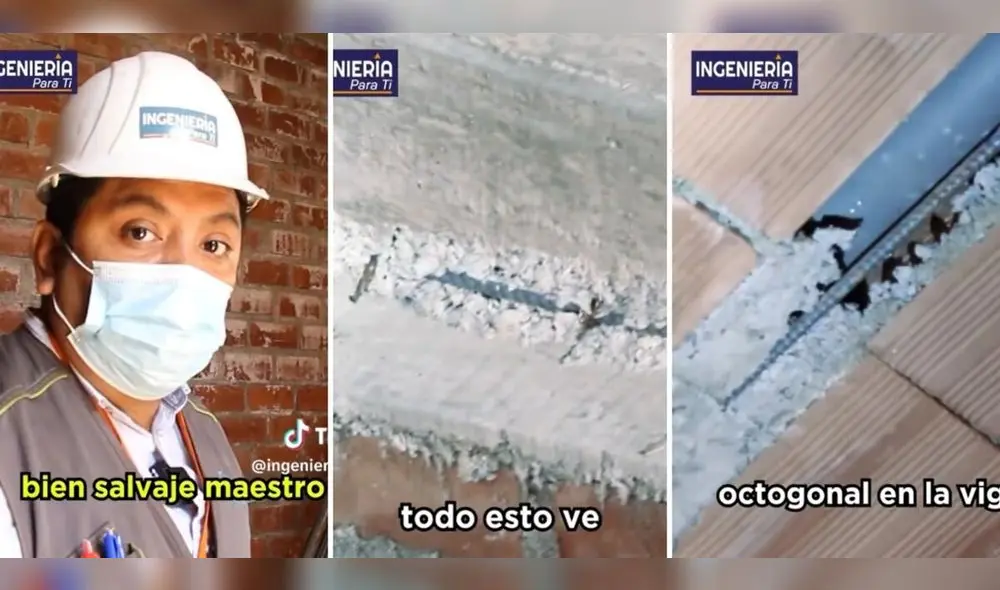 En video de TikTok, un ingeniero recorrió el interior de una casa y descubrió la 'peor' construcción que ha visto. Foto: composición LR/captura de TikTok/IngenieríaParaTi