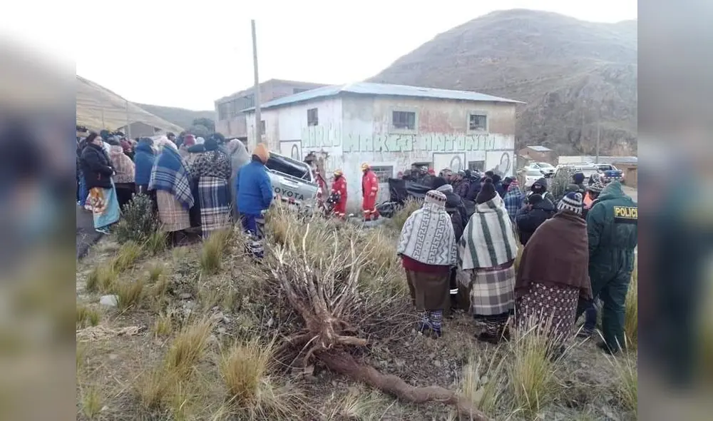 Trágico. Accidente fatal provocó la muerte de alcalde de Antauta y de su primer regidor. Dejó a poblado sin sus autoridades. Foto: LR