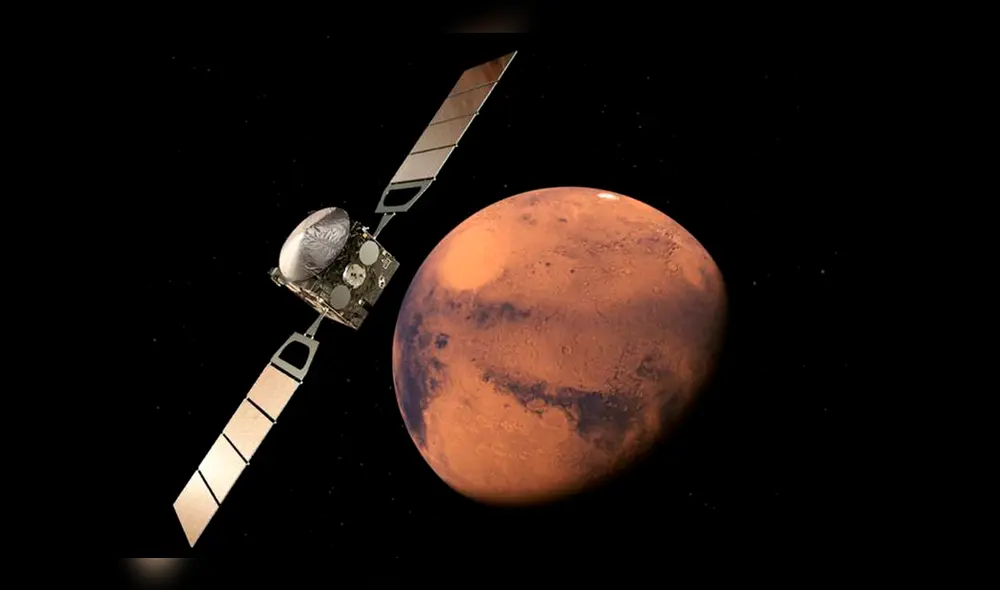 El satélite Mars Expressa de la ESA enviará imágenes en vivo de Marte a la Tierra. Foto: ESA