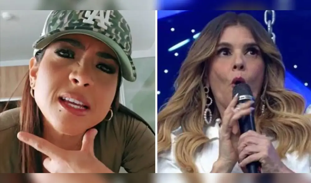 Katia Palma habría mandado una indirecta para Johanna San Miguel. Foto: Tik Tok/captura América TV