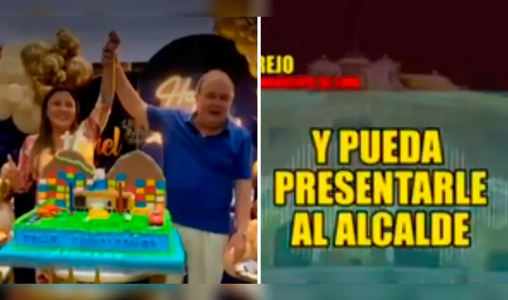 Los vendedores del Mercado Mayorista de Lima intentaban reunirse con Rafael López Aliaga durante un evento por el Día de la Madre.  Foto: composición LR/ATV/ATV