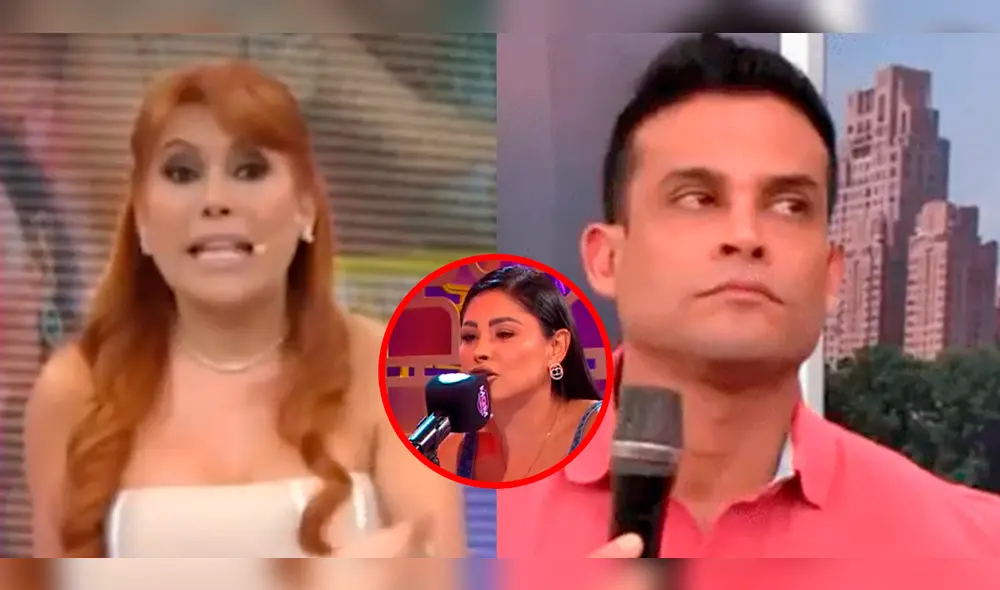 Magaly Medina se refirió a las declaraciones de la pareja de Christian Domínguez. Foto: composición LR/captura de ATV/América TV - Video: ATV