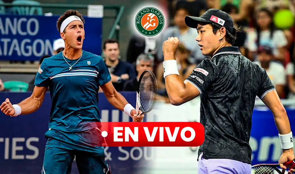 Sigue el choque entre Tomás Etcheverry vs. Yoshihito Nishioka EN VIVO por La República Deportes. El tenista argentino buscará llegar lo más lejos posible en Roland Garros 2023. Foto: composición LR/Tomás Etcheverry/Nishioka/Roland Garros