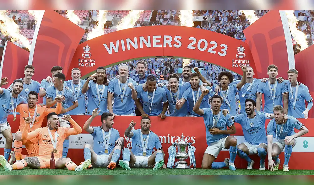 Volvió. El Manchester City no conquistaba la FA Cup desde la edición 2018-2019. Foto: EFE Volvió. El Manchester City no conquistaba la FA Cup desde la edición 2018-2019. Foto: EFE
