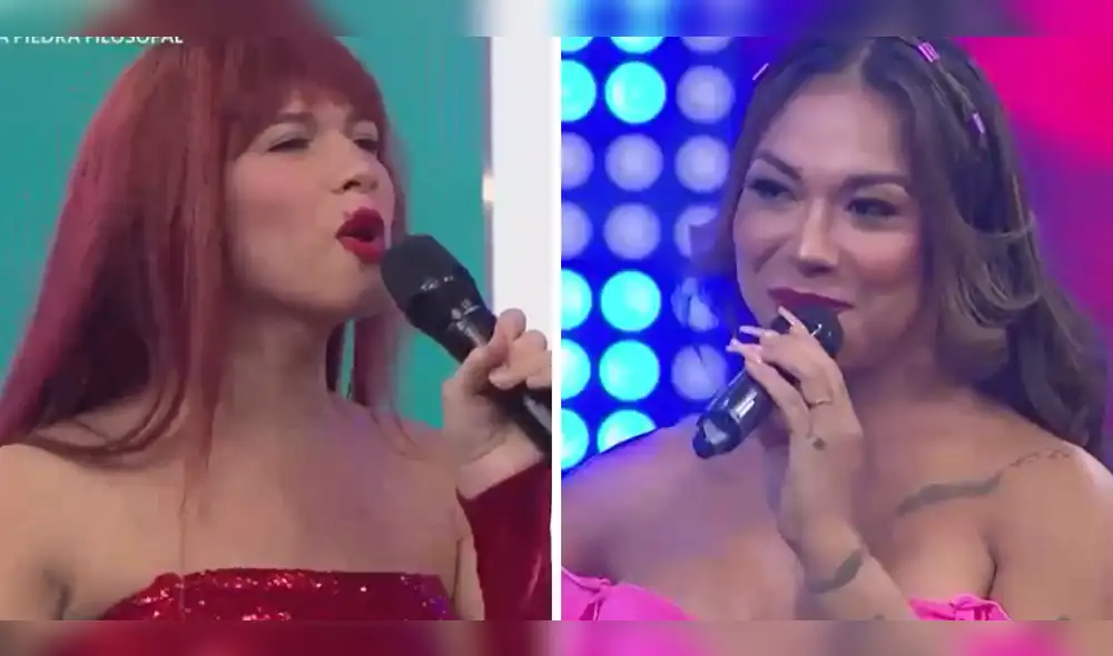 La Uchulú y Dayanita se vieron enfrentadas en divertido juego. Foto: composición LR/ América TV - Video: América TV