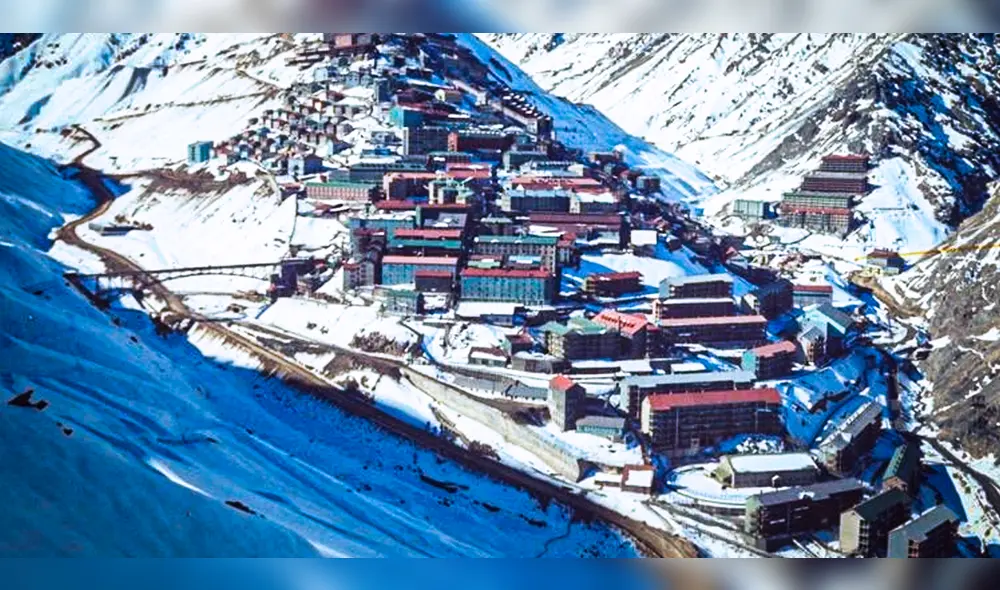 Instantánea del pueblo de Sewell tomada en 1960. Foto: Biblioteca Nacional de Chile Instantánea del pueblo de Sewell tomada en 1960. Foto: Biblioteca Nacional de Chile