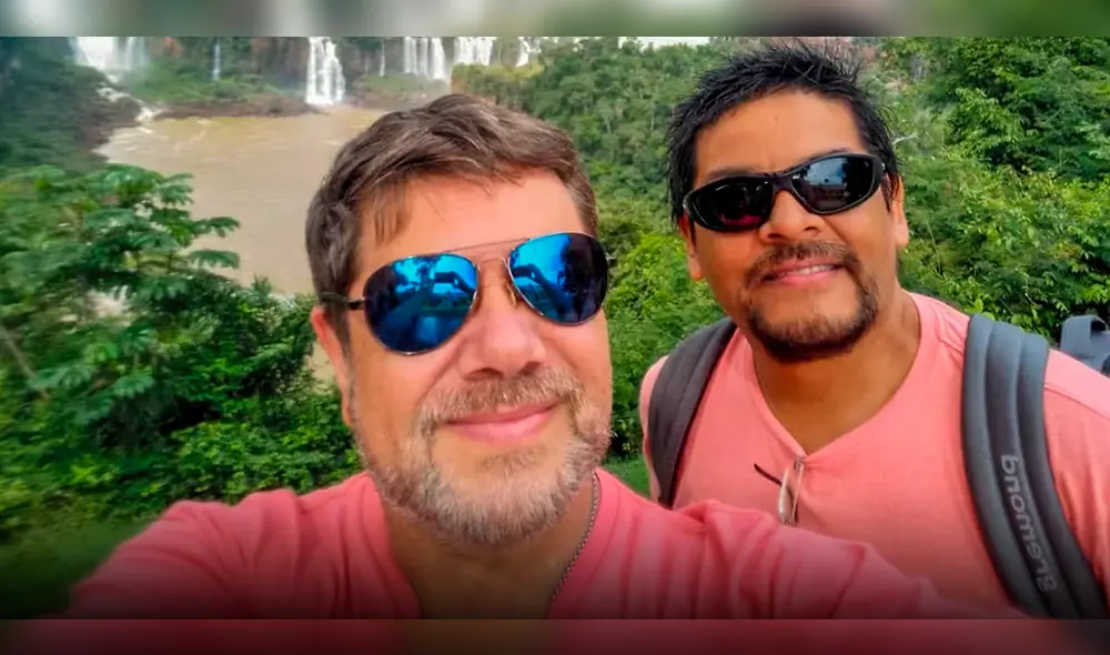 Marcelo junto a Ariel,  su actual novio. Foto: difusión