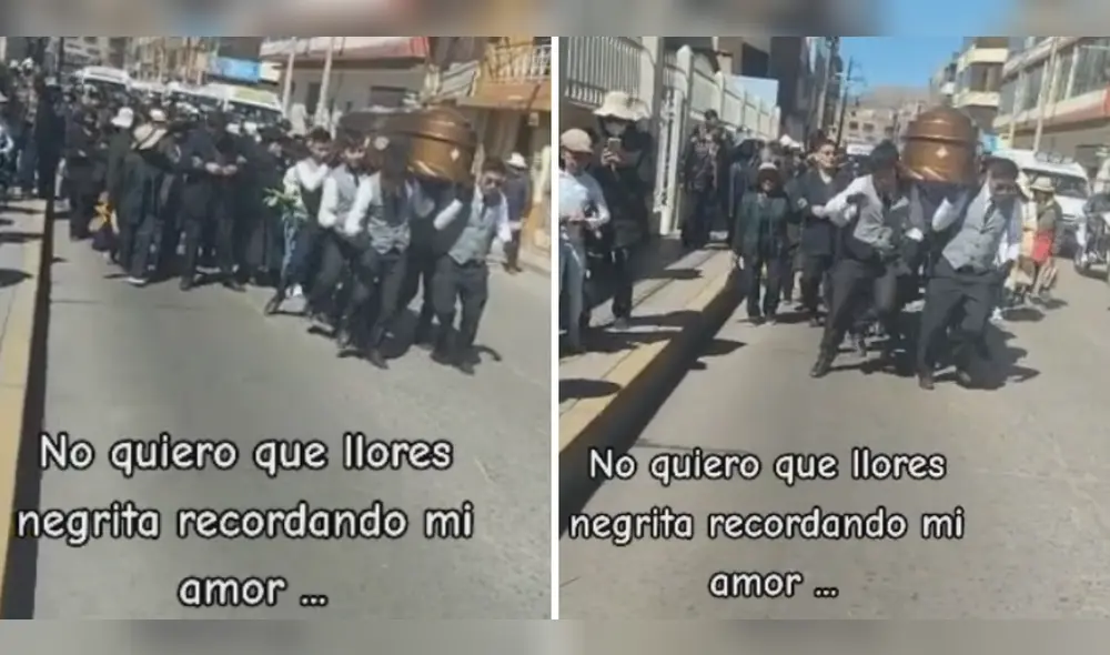 Los transeúntes quedaron asombrados con la alegría del cortejo fúnebre. Foto: composición LR/captura/@angeles_escolta_funebre/TikTok - Video: @angeles_escolta_funebre/TikTok Los transeúntes quedaron asombrados con la alegría del cortejo fúnebre. Foto: composición LR/captura/@angeles_escolta_funebre/TikTok - Video: @angeles_escolta_funebre/TikTok