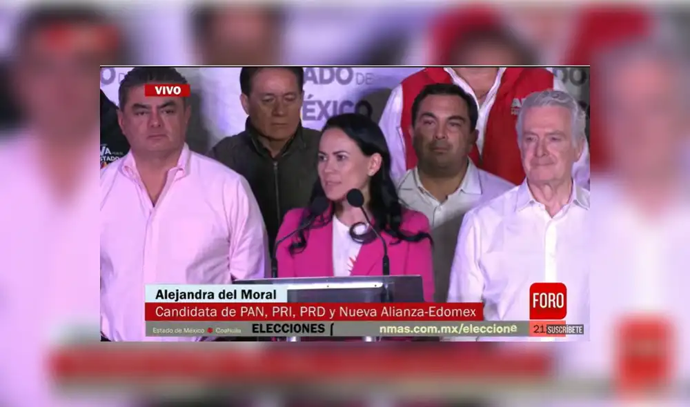 Alejandra del Moral saludó el triunfo de Delfina Gómez como la nueva gobernadora del Estado de México. Foto: captura Foro | Video: Radio Fórmula