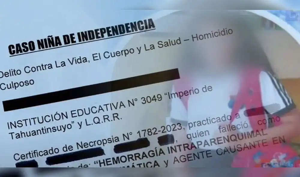 Según documentación médica preliminar, la menor de edad dio positivo a benzodiazepina. Foto: composición LR/Latina - Video: Latina