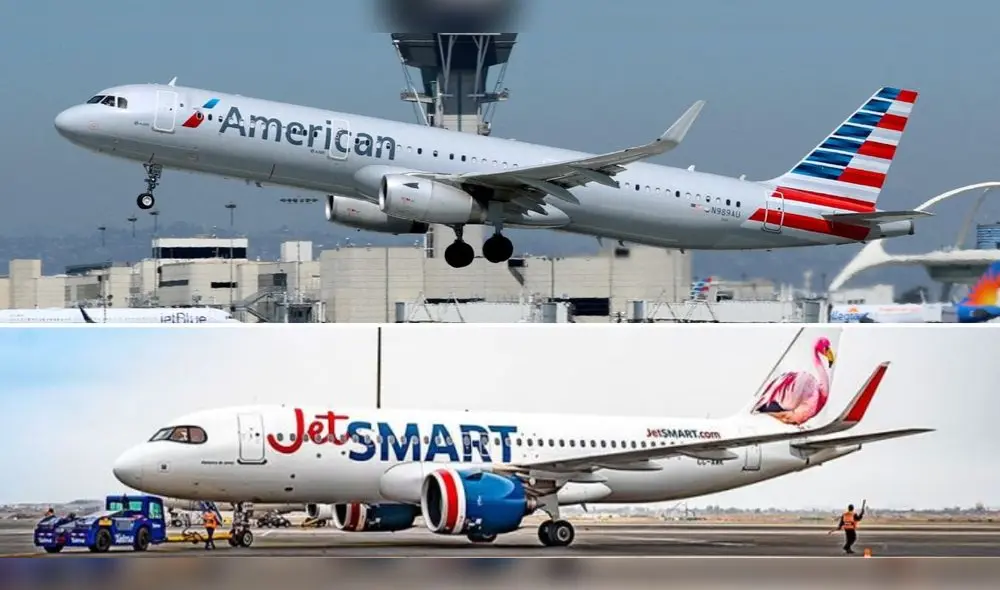 Pasajeros podrán acceder a la red global de rutas de American Airlines. Foto: composición LR/American/Jetsmart