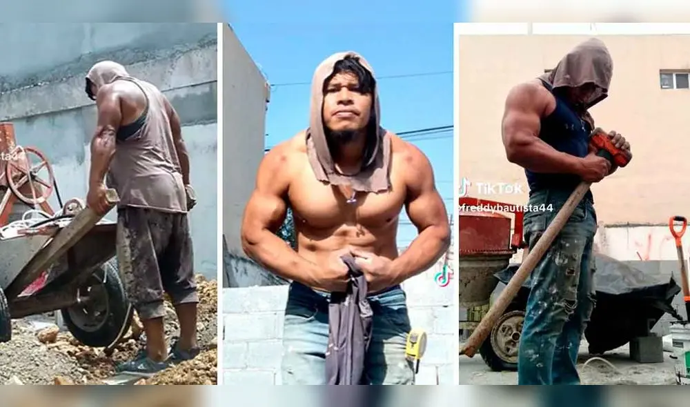 Albañil tiene miles de seguidores en TikTok. Foto: composición LR/TikTok/@FreddyBautista44