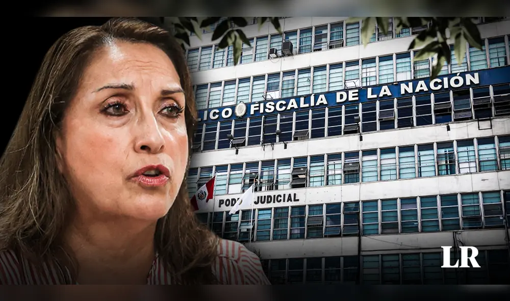 Dina Boluarte en la Fiscalía. Foto: composición de Jazmín Ceras/La República