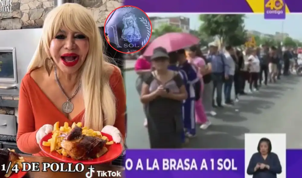 Comensales forman largas colas para acceder a la oferta de Susy Díaz. Foto: TikTok/captura de Latina