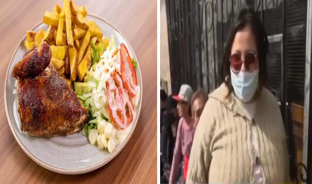 Una señora confesó que se 'olvidó de su familia' y está haciendo su cola desde las 4 a. m. por comer su pollo a la brasa a 1 sol. Foto: ATV | Video: ATV Una señora confesó que se 'olvidó de su familia' y está haciendo su cola desde las 4 a. m. por comer su pollo a la brasa a 1 sol. Foto: ATV | Video: ATV