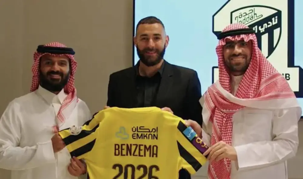Karim Benzema fue anunciado por el flamante campeón de la Liga Saudí. Foto: Al-Ittihad Karim Benzema fue anunciado por el flamante campeón de la Liga Saudí. Foto: Al-Ittihad