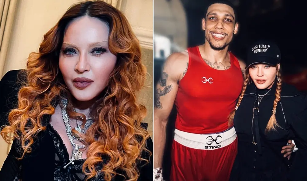 Madonna, llamada la ‘Reina del Pop’, casi le dobla la edad a su actual pareja, Josh Popper. Foto: composición LR/captura de Instagram/Twitter