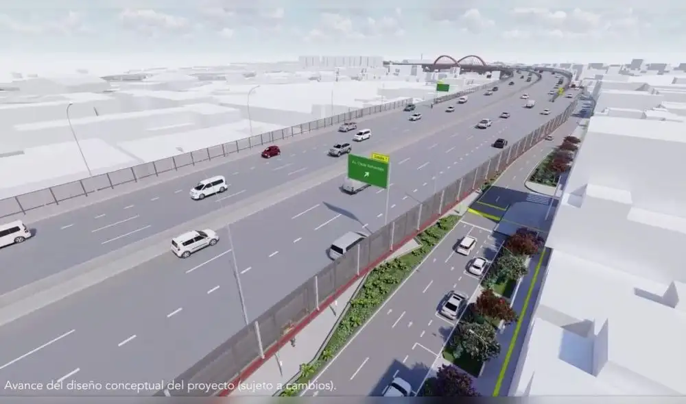 Avance de diseño conceptual de la Vía Expresa Santa Rosa. Foto: Perú Retail Avance de diseño conceptual de la Vía Expresa Santa Rosa. Foto: Perú Retail