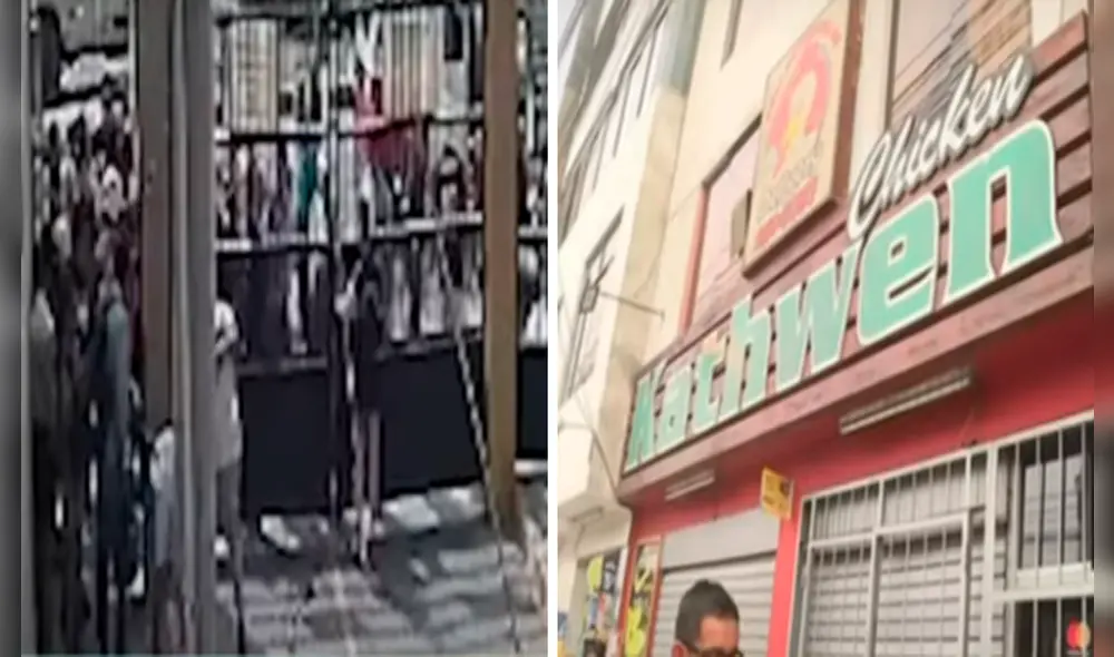 Un individuo fue a pollería para comer, pero antes sustrajo el celular de uno de los trabajadores. Foto: captura de Panamericana | Video: Panamericana