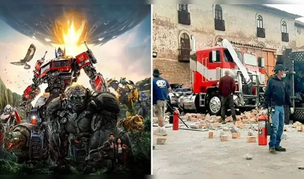 “Transformers”. Grabaciones se realizaron en las inmediaciones del mercado San Pedro de Cusco. Foto: composición LR/Facebook/Transformers/Paramount