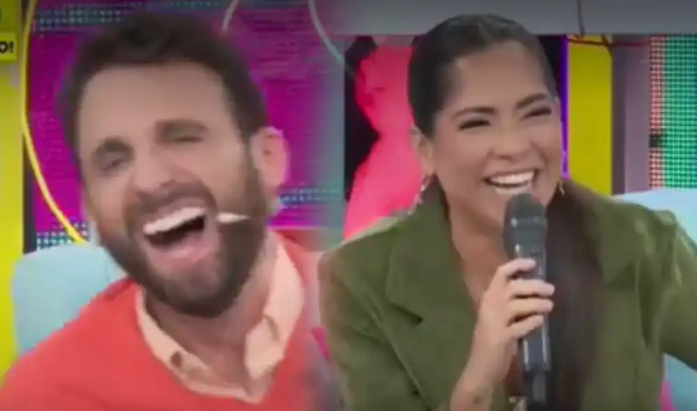 Rodrigo González y Katia Palma se divirtieron en "Amor y Fuego". Foto: composición LR/captura/Willax TV/Amor y Fuego