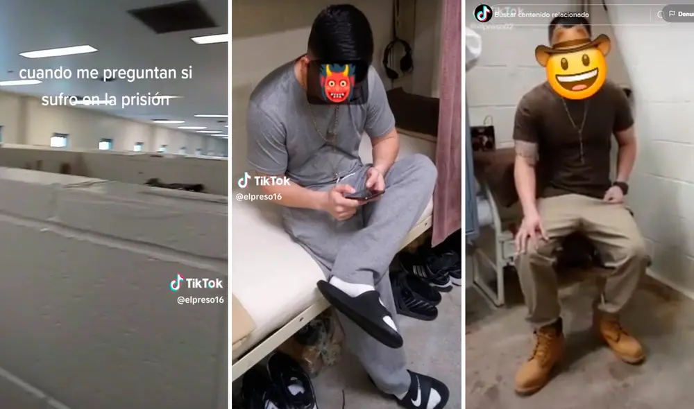 Usuarios mostraron su sorpresa por videos grabados desde un penal. Foto: composición LR/TikTok/@Elpreso16
