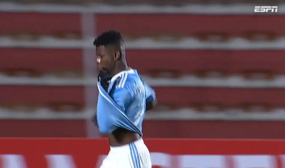 Washington Corozo marcó el 2-1 contra The Strongest. Foto: captura ESPN