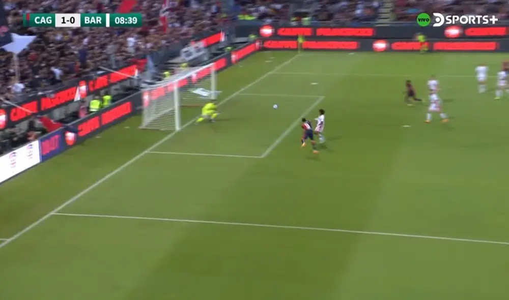 Lapadula marcó el 1-0 de Cagliari en la final de ida de la Serie B. Foto: captura DirecTV