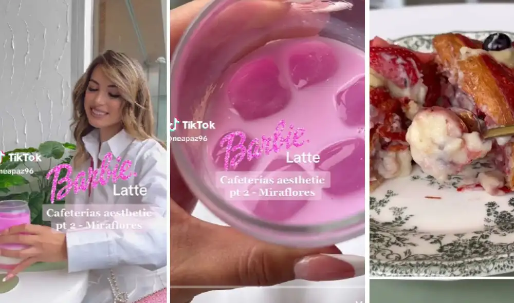 Este cafetería es perfecta si deseas vivir a full la experiencia de Barbie en lo que se refiere a bebidas, snacks y ropa. Foto: composición La República/NeaPaz98/TikTok Este cafetería es perfecta si deseas vivir a full la experiencia de Barbie en lo que se refiere a bebidas, snacks y ropa. Foto: composición La República/NeaPaz98/TikTok