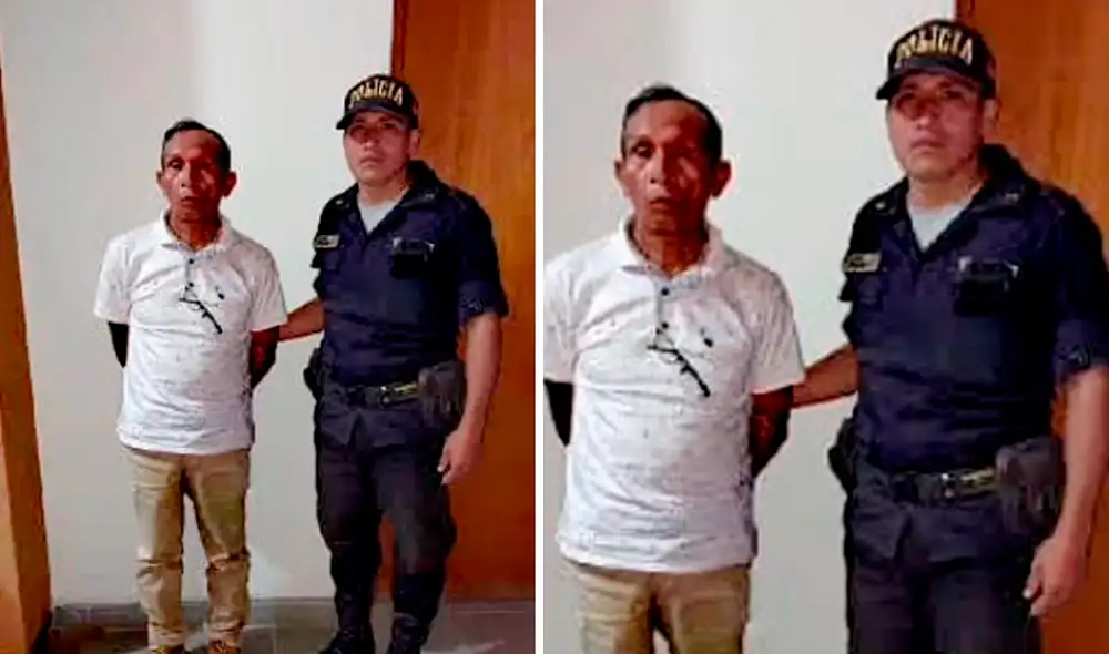 Rodríguez Quiac Neecac escoltado por un efectivo de la Policía Nacional del Perú. Foto: composición LR / difusión