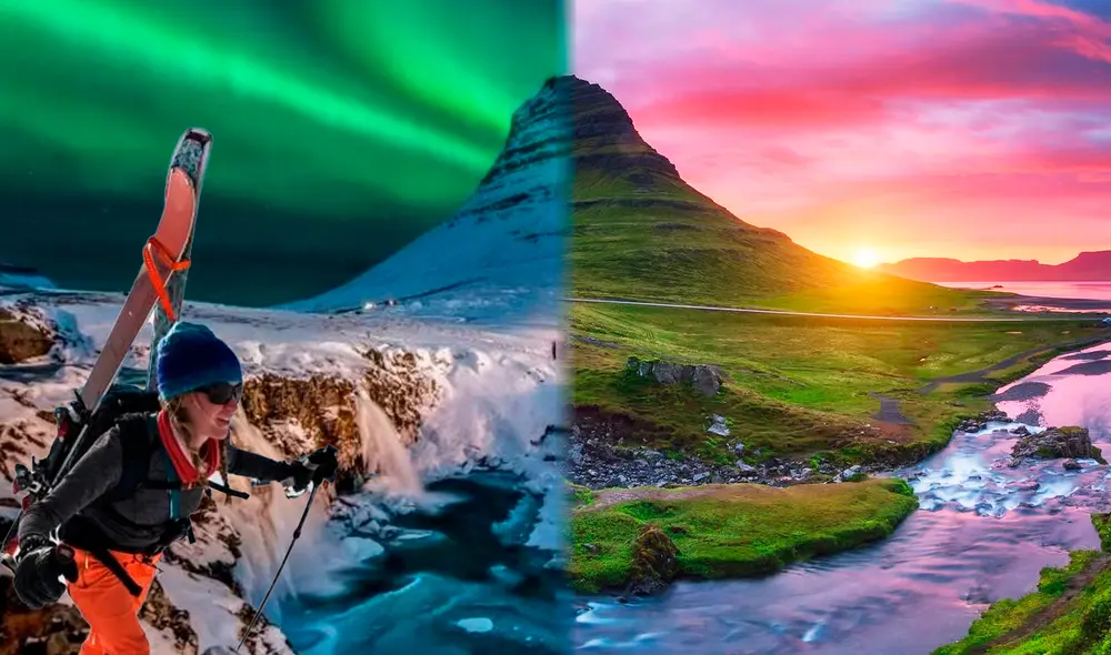 Islandia es el único país con un "día eterno". Foto: composición LR/National Geographic Islandia es el único país con un "día eterno". Foto: composición LR/National Geographic