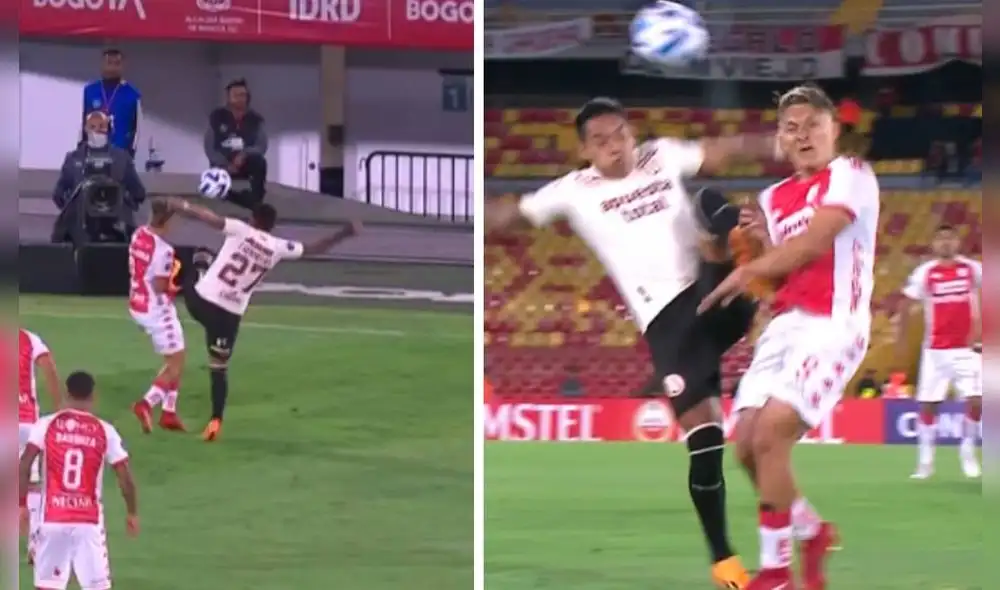 Nelson Cabanillas dejó a su equipo con 10 hombres por una brutal patada. Foto: composición LR/DSports - Video: DSports Nelson Cabanillas dejó a su equipo con 10 hombres por una brutal patada. Foto: composición LR/DSports - Video: DSports
