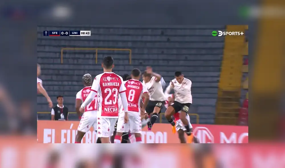 Universitario visita a Santa Fe en El Campín. Foto: captura DSports - Video: DSports