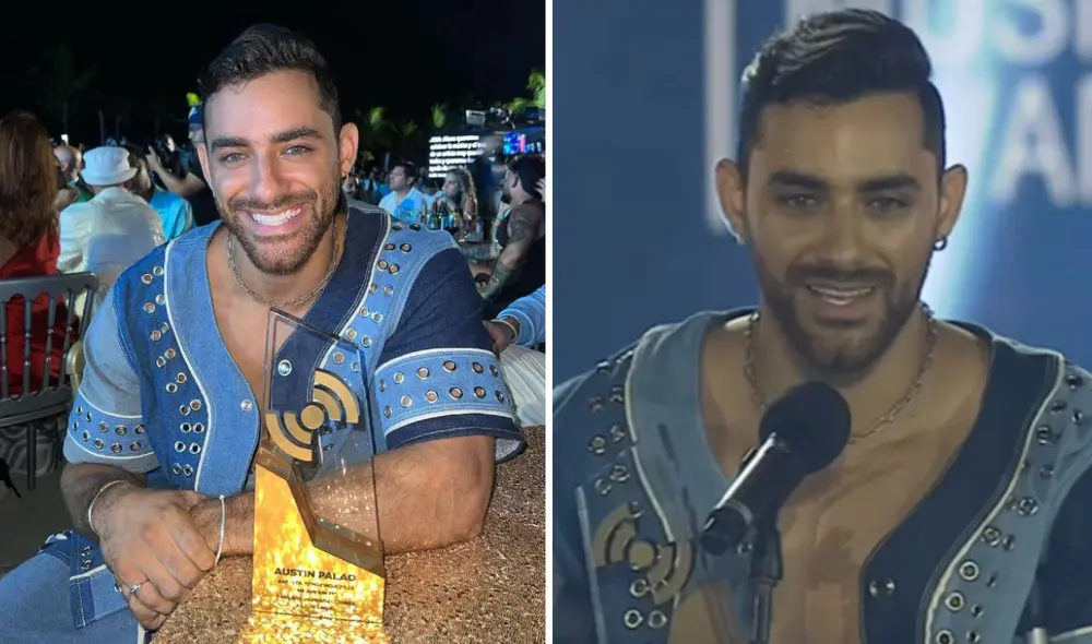 Austin Palao fue el único peruano galardonado este año en la gala de los Premios Heat. Foto: composición LR/Instagram/captura de Premios Heat Austin Palao fue el único peruano galardonado este año en la gala de los Premios Heat. Foto: composición LR/Instagram/captura de Premios Heat