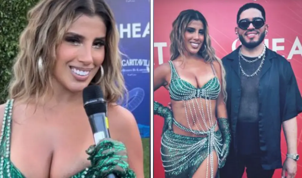 Yahaira Plasencia aseguró que diseñadora peruana creó su vestido utilizado en Premios Heat. Foto: composición LR/captura de Instagram