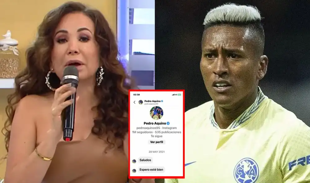 Janet Barboza se sumó a la ola de críticas contra Pedro Aquino. Foto: composición LR/captura de América TV/Club América Janet Barboza se sumó a la ola de críticas contra Pedro Aquino. Foto: composición LR/captura de América TV/Club América