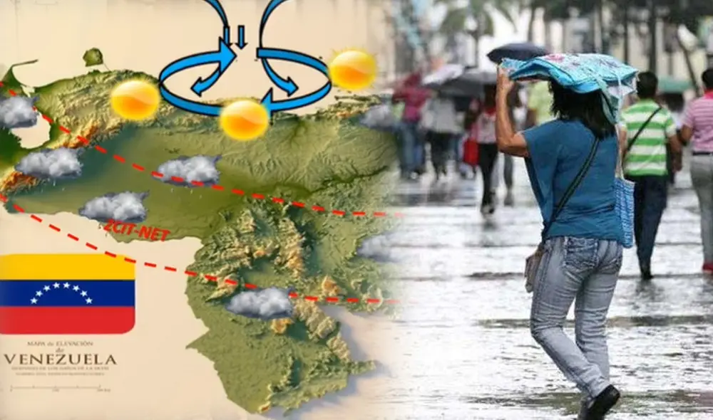 La onda tropical 6 en Venezuela sigue generando intensas precipitaciones. Foto: composición LR/Inameh/El Universal La onda tropical 6 en Venezuela sigue generando intensas precipitaciones. Foto: composición LR/Inameh/El Universal