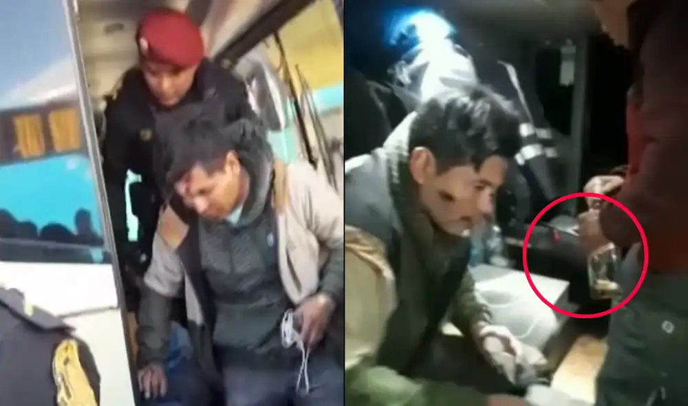 Los choferes en aparente estado de ebriedad fueron detenidos por la PNP al llegar a Juliaca. Foto: captura de video/Puno Mágico - Video: Puno Mágico/Facebook Los choferes en aparente estado de ebriedad fueron detenidos por la PNP al llegar a Juliaca. Foto: captura de video/Puno Mágico - Video: Puno Mágico/Facebook